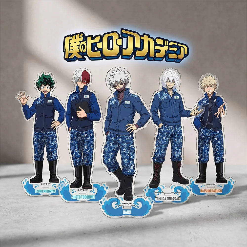 Акриловая подставка-брелок My Hero Academia с морскими существами, версия 15 см, двусторонняя, новинка 2026 года, аниме-декор для стола, Изуку Мидория