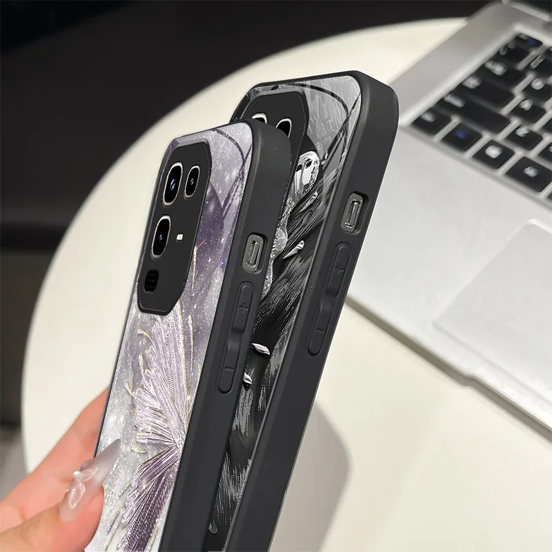 For Infinix Note 50 Pro Plus 50X 50S Note50 Pro+ Phone Casing Flower Butterfly Cover X6855 X6858 Fashion Tempered Glass Case