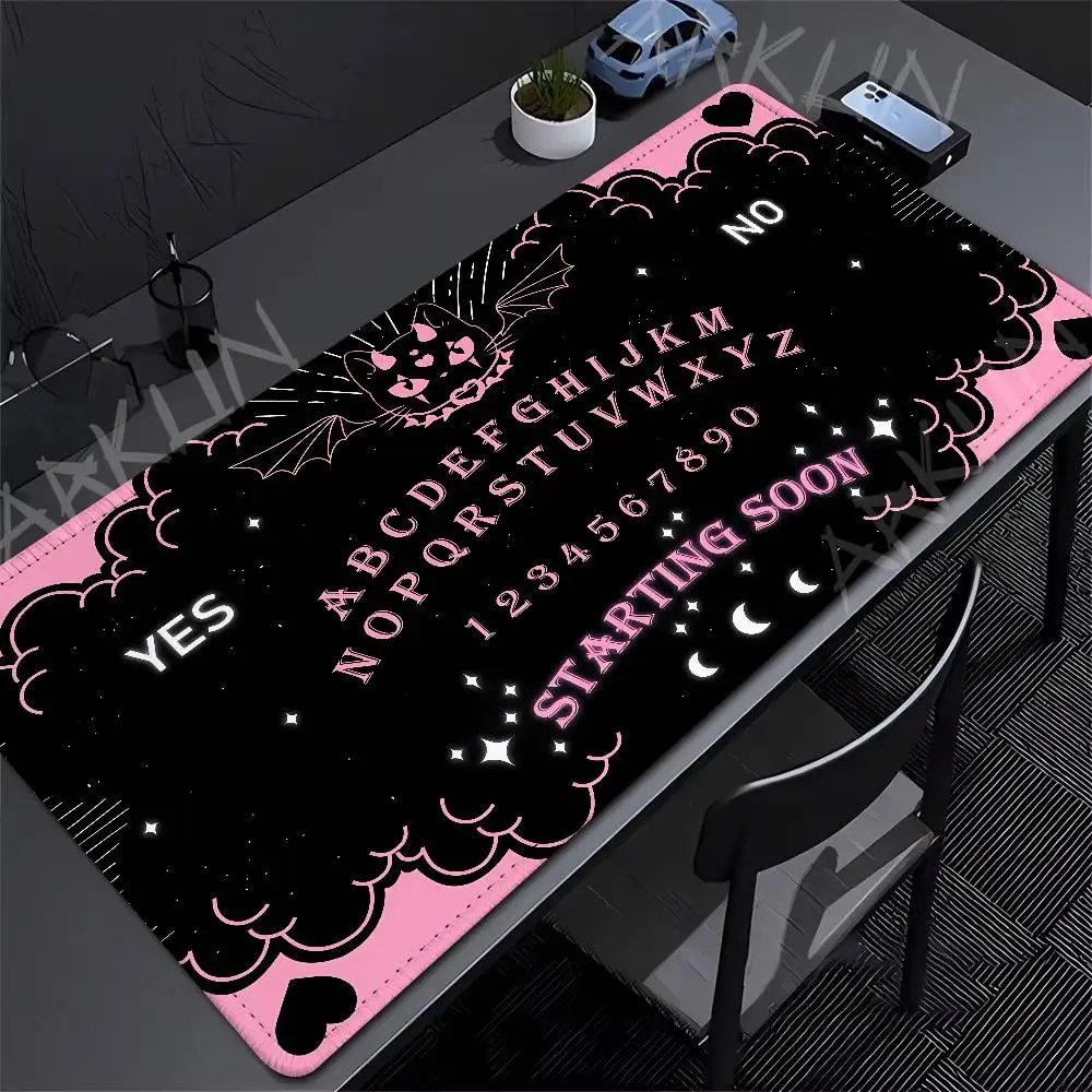 Dark Pink Ouija Board Mouse Pad Multiple Sizes Large Square Computer Office Game Table Mats Rubber Anti-slip Desk Mat