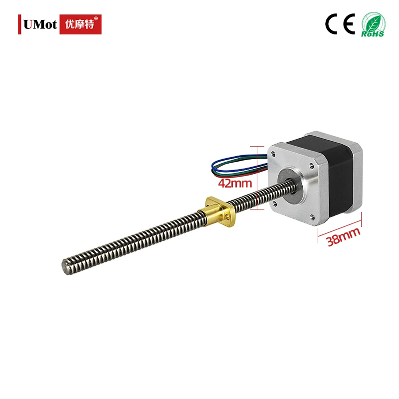 

Линейный привод Nema 17, приводной винт, шаговый двигатель с валом 210 мм, индивидуальный 210N Tr8 * 2, длина 38 мм