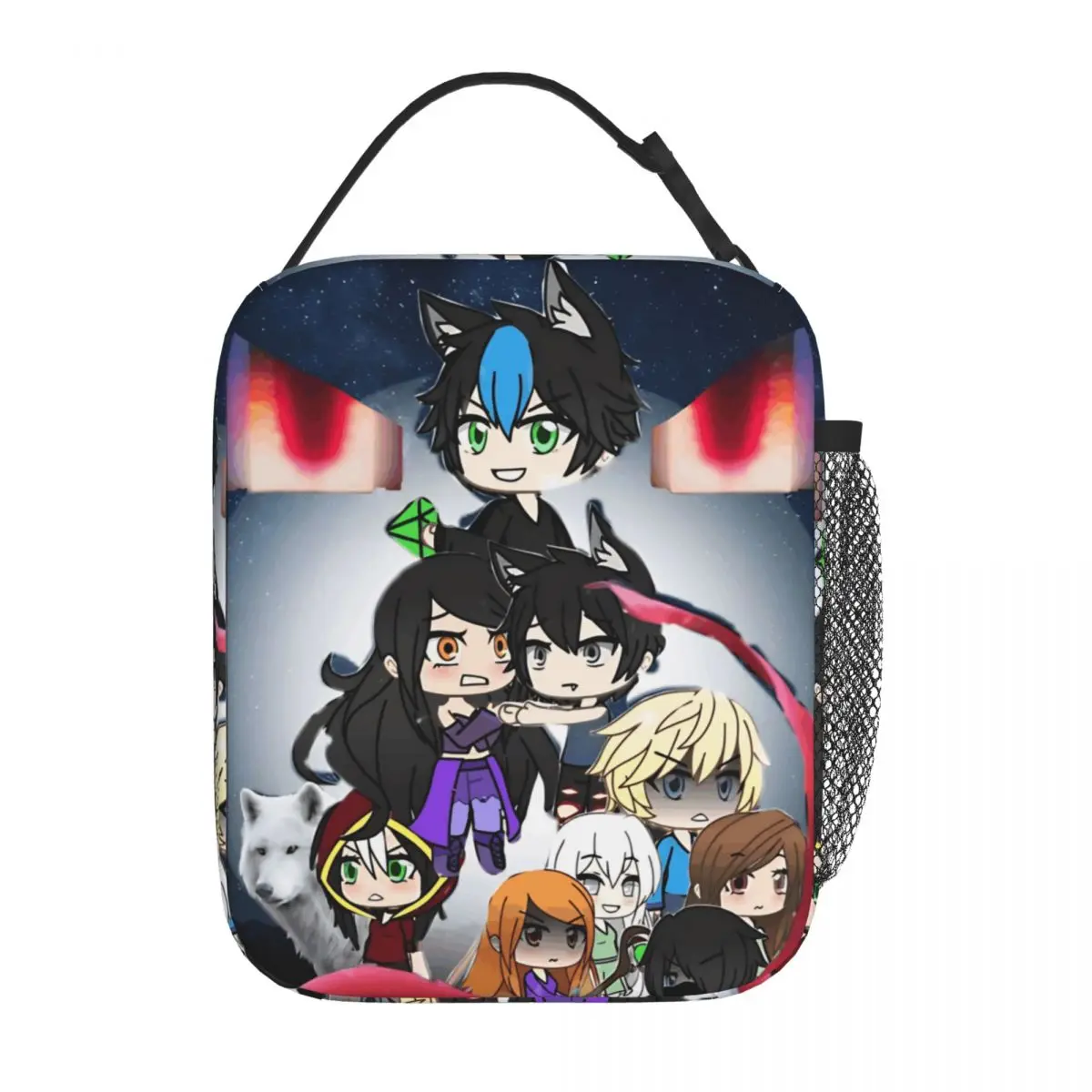 

Cute Aphmaus Funny Insulated Lunch Bag Cooler Bag Lunch Container High Capacity Lunch Box Tote for Men Women Beach Picnic