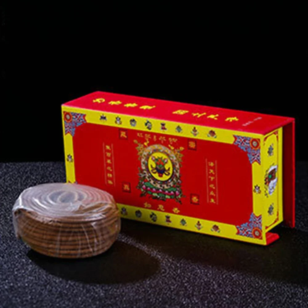Traditional ancient Tibetan incense, Natural herbal incense for purifying air, Home pray to Buddha auspicious coil incense, 2/4h
