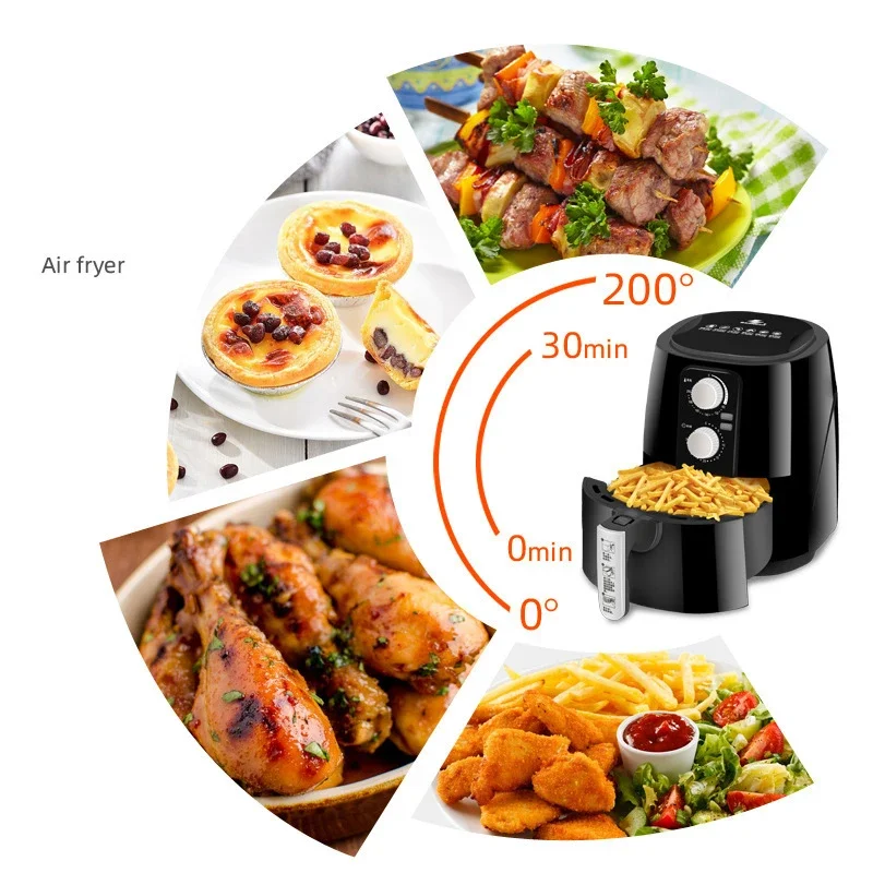 7.5L Air Fryer TC-JD01A Household Large Capacity Electric Fryer Smart Multi-function Oven Kitchen Baked Egg Tart/Roast Chicken