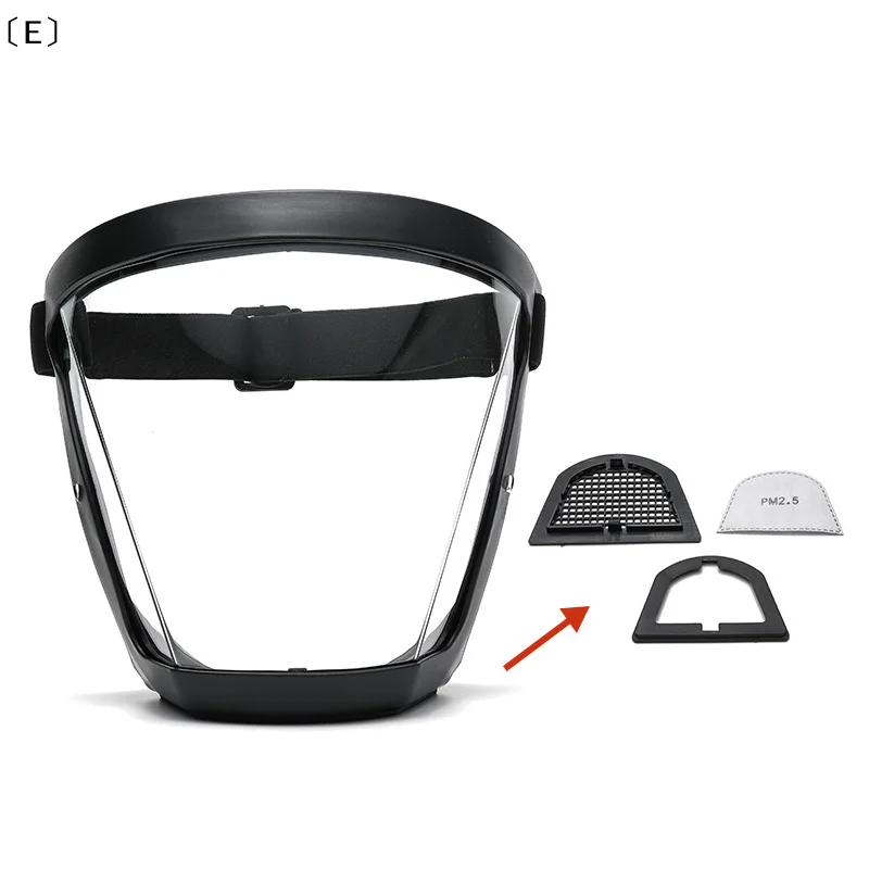 〔E〕Protector facial completo para cocina, protector transparente para el hogar, a prueba de salpicaduras de aceite, protector facial antivaho, gafas de seguridad〔Winter5〕