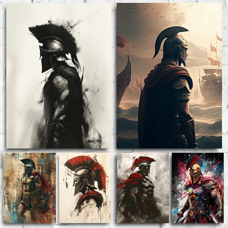 Norse Mythology Modern Poster Print Art Home Decoration Ancient Greek God of War Spartan Warrior Retro Character Canvas Painting