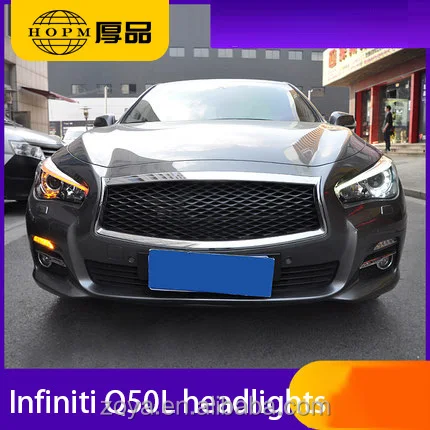 Headlight Assembly High Configuration LED Daytime Running Light Lens Tuning Light For 15-18 Models Q50L