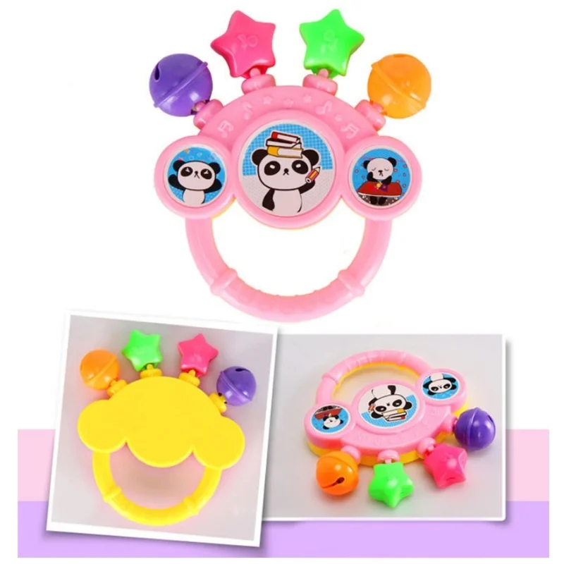 7 unids/set Color aleatorio plástico mano sacudiendo campana recién nacido sonajeros juguete mordedor infantil juguete niños agarrar campanas de mano Juguetes