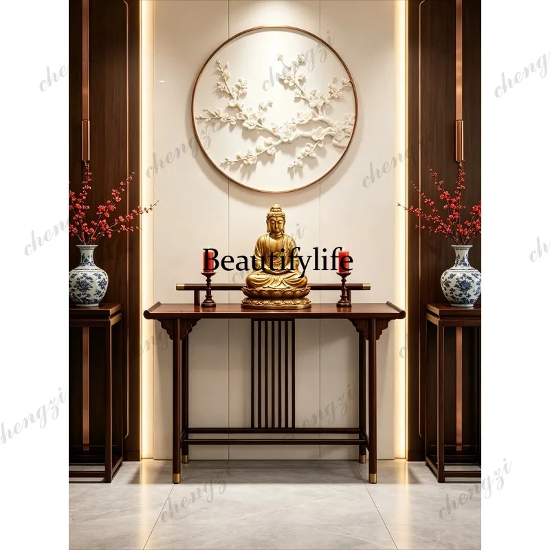 Incense table, new Chinese-style central hall divine table, non-solid wood divine incense table, Buddhist cabinet