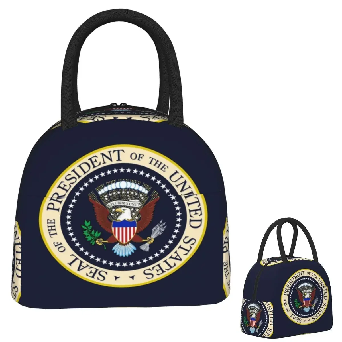 Seal Of The President Of The United States Insulated Lunch Bag for Women Children Portable Food Boxes Thermal Lunch Box Tote