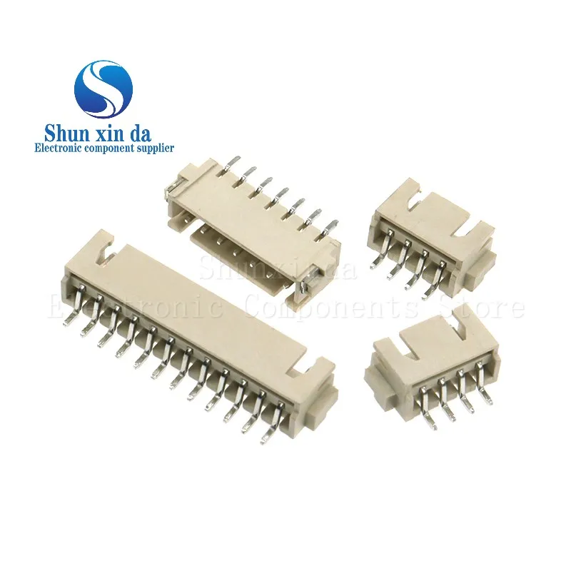 20PCS XH2.54 SMD SMT RIGHT ANGLE Connector 2.54MM 2p 3p 4p 5p 6p 7p 8p pin JST Connector Wire Connectors vertical Mother seat