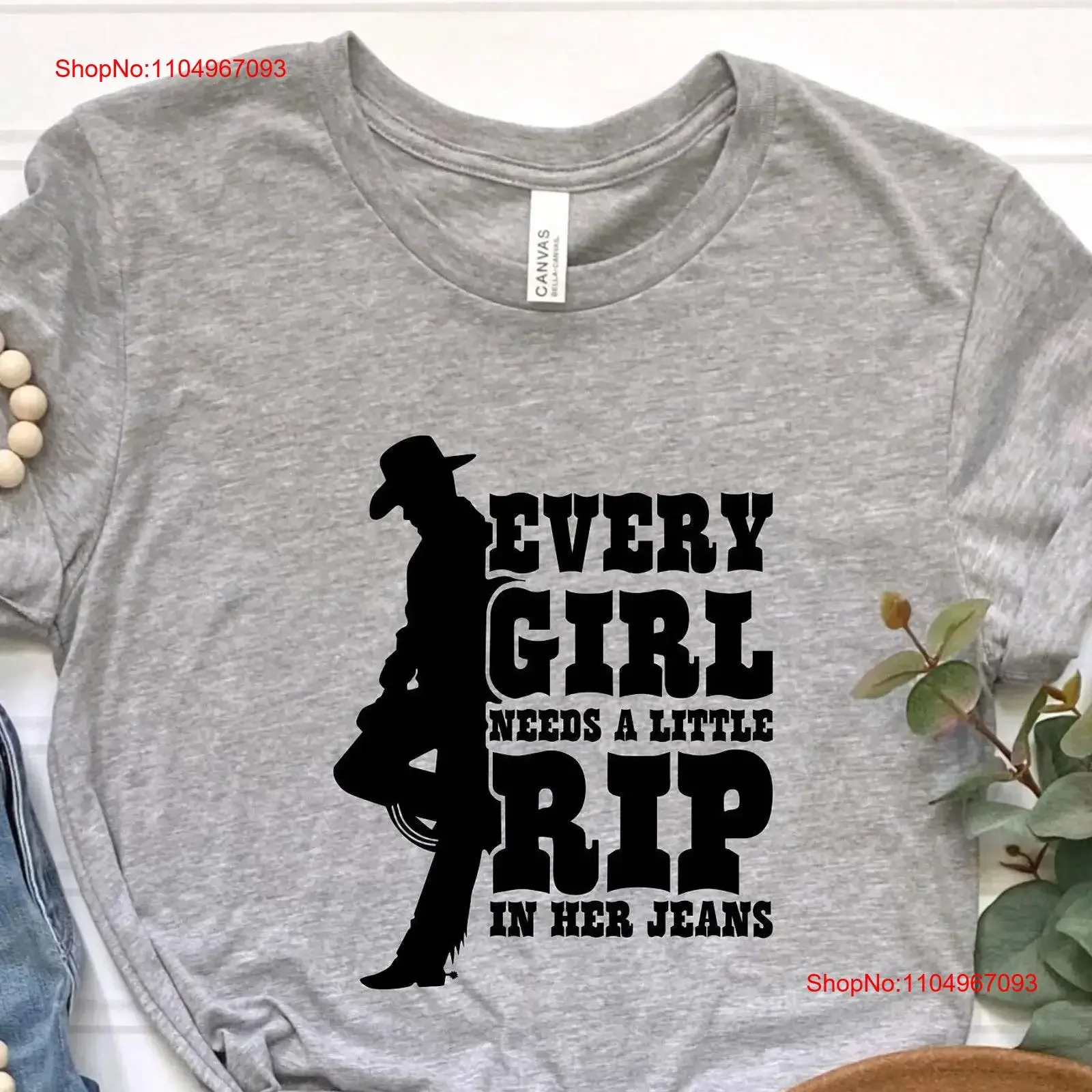 

Футболка Country Girl Every Need A Little Rip In Her Jeans Western Cowboy Rodeo Music Yeehaw винтажная стираная графика унисекс