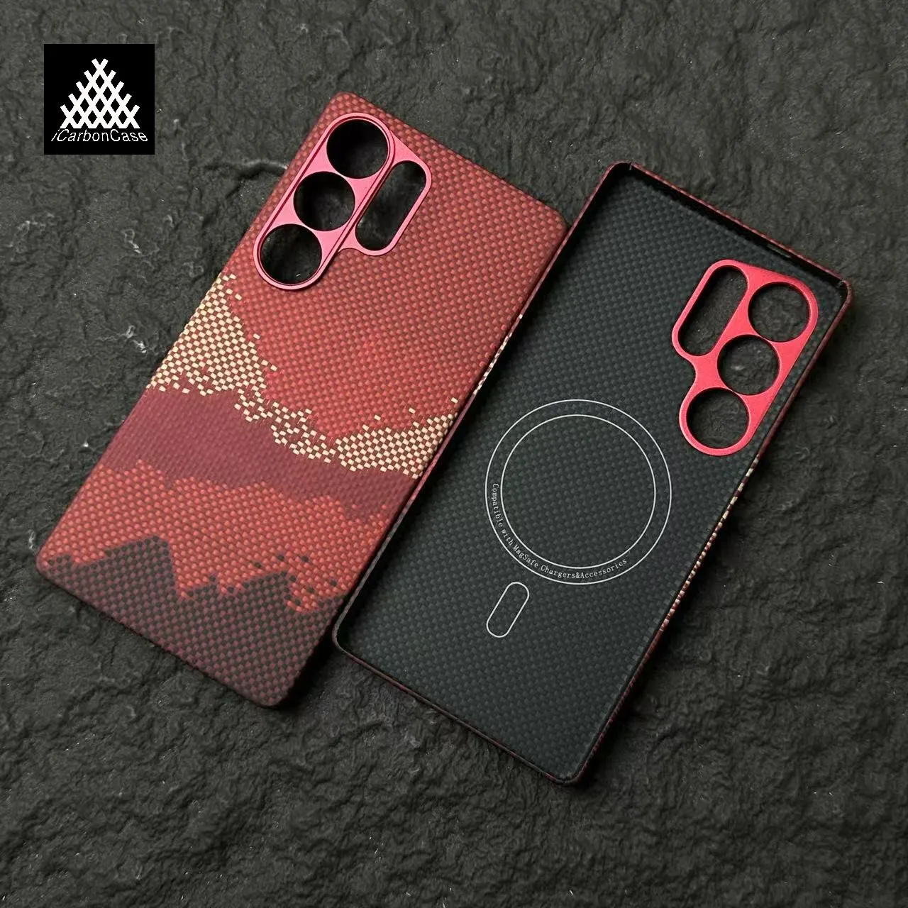

Magnetic Real Kevlar Carbon Fiber Case for Samsung Galaxy S25 Ultra with Magsafe Metal Lens Protection Lightweight Phone Cover