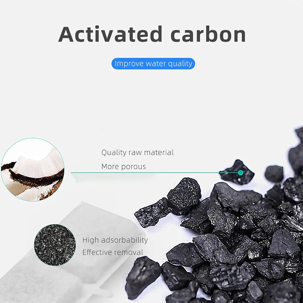 Cat Water Fountain Activated Carbon Replacement Filters Coconut Shell Activated Carbon Resin Pet Water Dispenser Filters Element