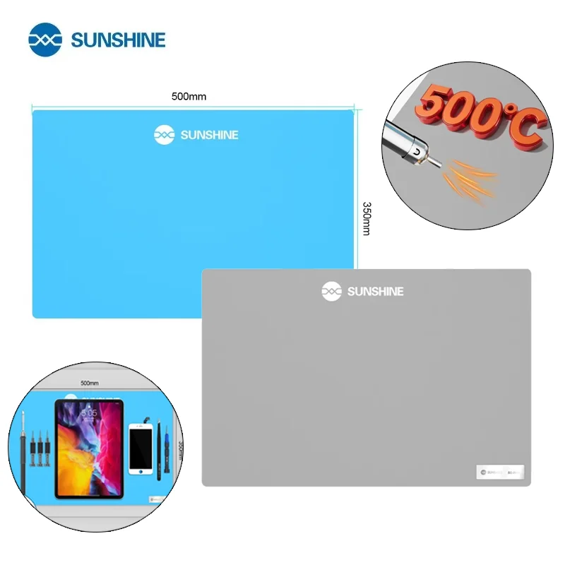 

SUNSHINE Heat Insulation Silicone Pad Work Mat High Temperature Resistant Repair Pad for Mobile Phone Repair Tools SS-004F