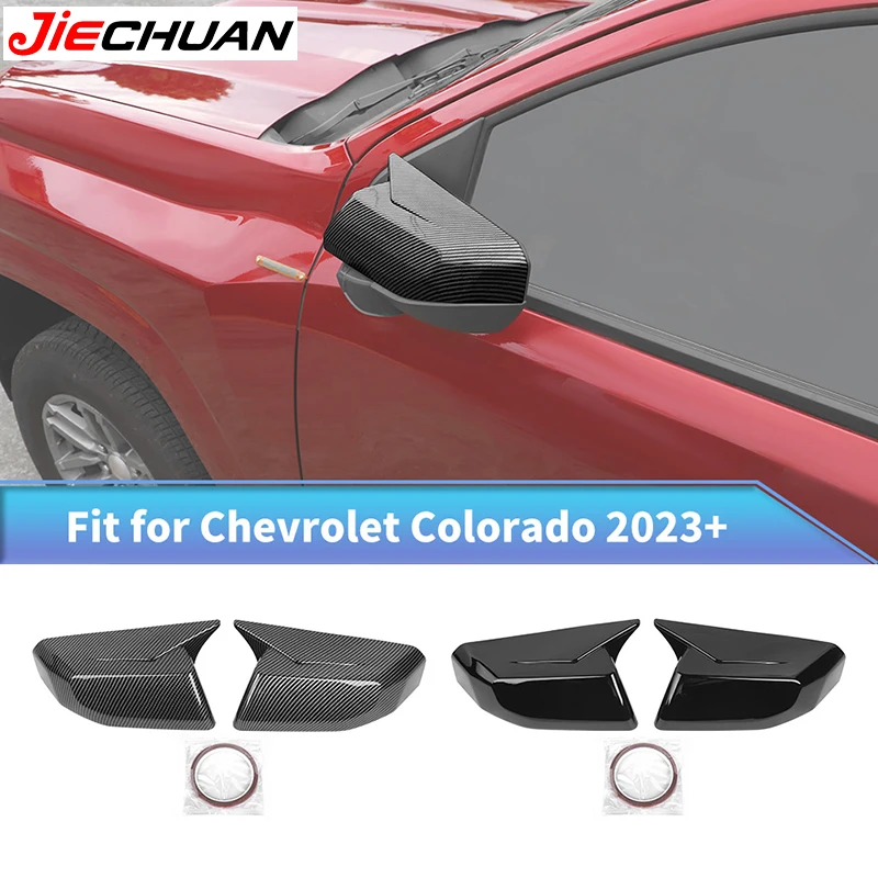 

JIECHUAN Car Exterior Side Rearview Mirror Wing Cap Decoration Protective Cover Fit For Chevrolet Colorado/GMC-CANYON 2023 Up