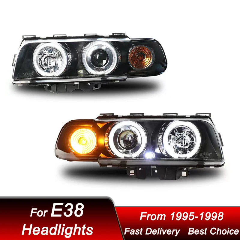 Car Headlights For BMW 7 series E38 740 1995-1998 LED Headlamp Assembly Upgrade High Configure Projector Lens Accessories Kit