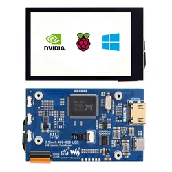 Raspberry Pi 4 model B 3.5inch HDMI LCD IPS Display 3.5 inch Capacitive Touch Screen 480ร800 for Jetson Nano / PI4 /3B+