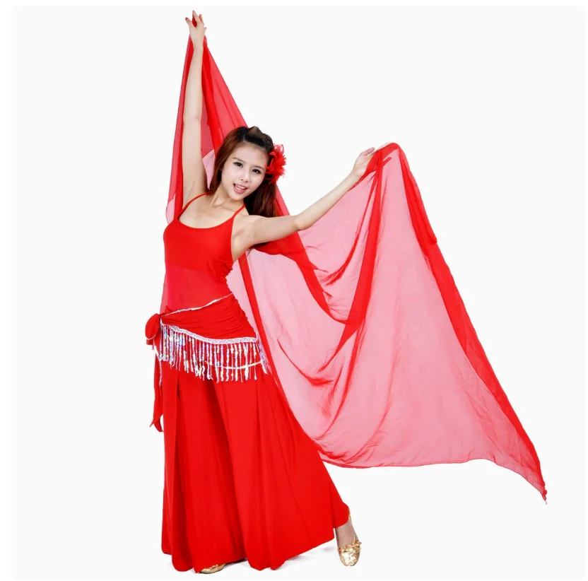 Velo de gasa para danza del vientre para mujer, chal de 250x120CM, 1 unidad/lote