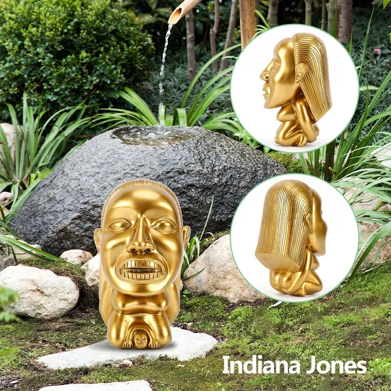 

Indiana Jones Idol Golden Fertility Resin Statue Cosplay Sculpture Eye Scale Prop Handicraft Tabletop Decoration Xmas Gift