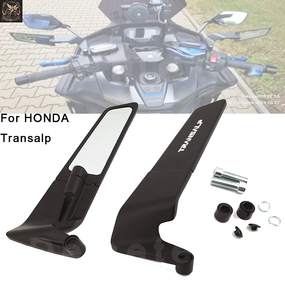 1 Pair For Honda TRANSALP 650 XL700V XL600V 400V 600 650 700 XLV Motorcycle Accessories Mirrors Stealth Winglets Mirror Caps