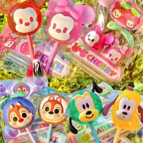 

Colorful Candy Series Lollipop Trendy Blind Box Kawaii Cartoon Character Mickey Donald Duck Model Cute Mysterious Box Gift