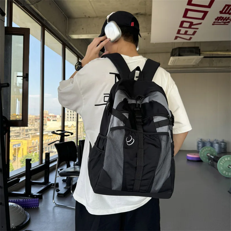 New trendy Oxford cloth backpack for men, casual workwear, travel backpack for women, large capacity college student backpack