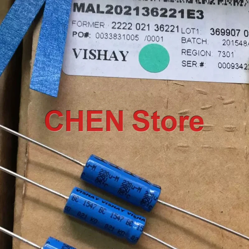20PCS/lot original BC VISHAY KO021 220UF 25V 6.5X18MM PH 25V220UF Audio axial capacitor free shipping MAL202136221E3