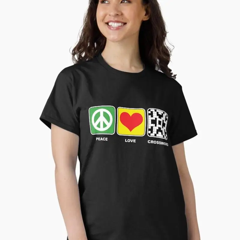 Peace Love Crossword Puzzle T-Shirt