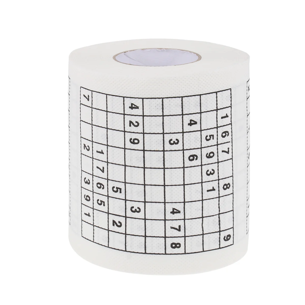 Rollo de papel higiénico con estampado de Sudoku creativo, papel de baño divertido, rollo de papel impreso