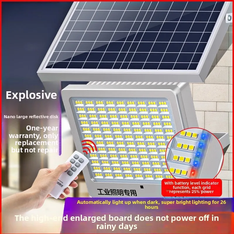 

Solar Light Led Outdoor Lighting One-to-two Flood Light 200w Waterproof Household Bright Garden Street Light