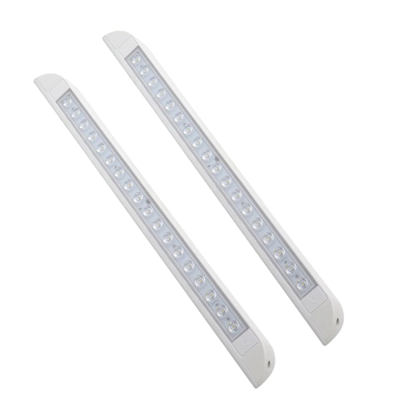 2X 18 LED Awning Light Bar 9W 12V Waterproof 506Mm Porch Strip Lamp For Camping Caravan Truck RV Boat