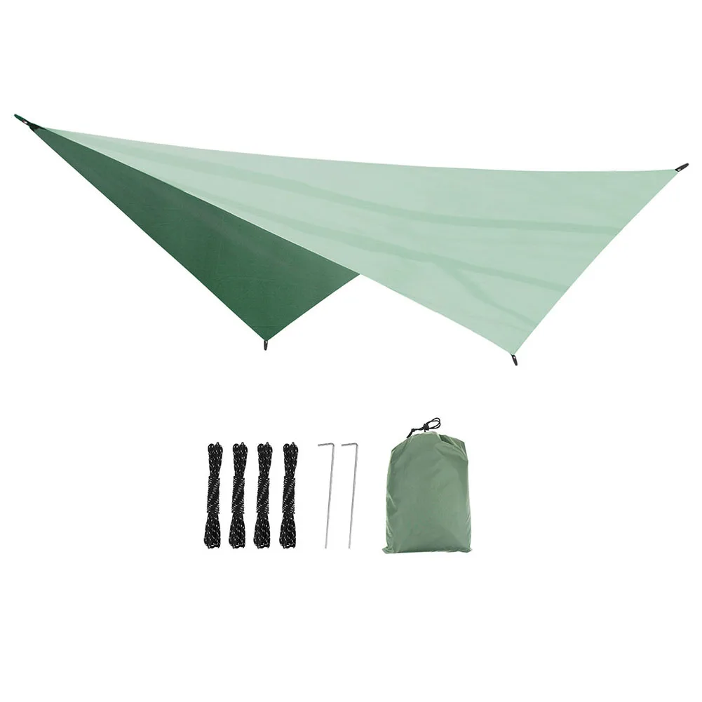 UV Protection Shelter 340 * 260cm Ultralight Camping Tarp 210t Polyester Material Moisture-proof Functionality