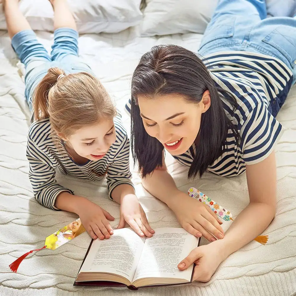 Bunte Quaste Lesezeichen bunte Quaste Sublimation Lesezeichen für Kinder Studenten DIY Acryl Seiten markierungen mit Wärme übertragung