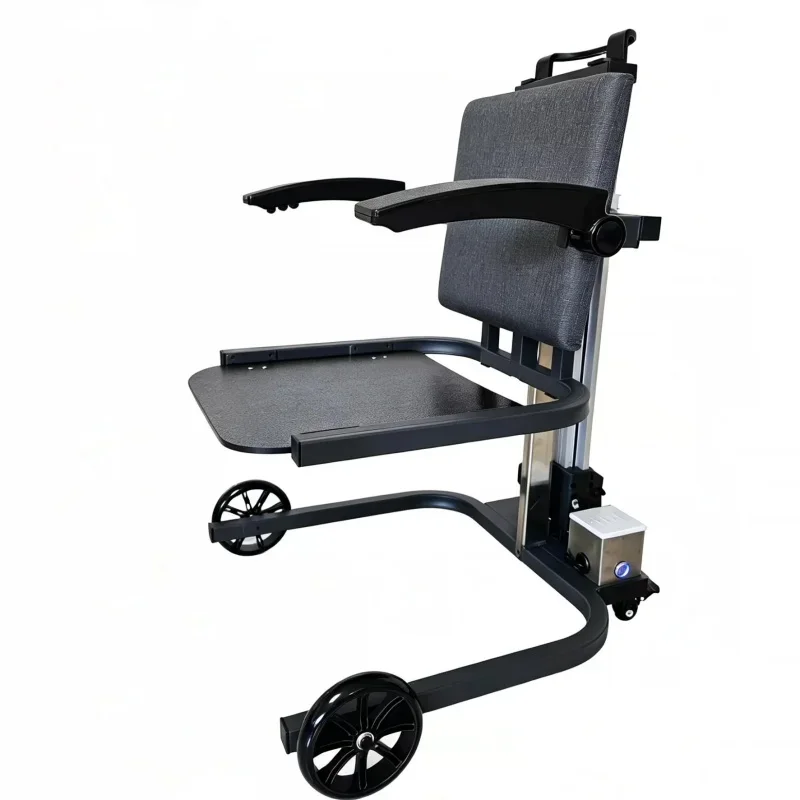 Electric Floor Lift Chair, Mobility Rise Assist Chair for Elderly, Portable Rehabilitation Lift Seat with Wheels