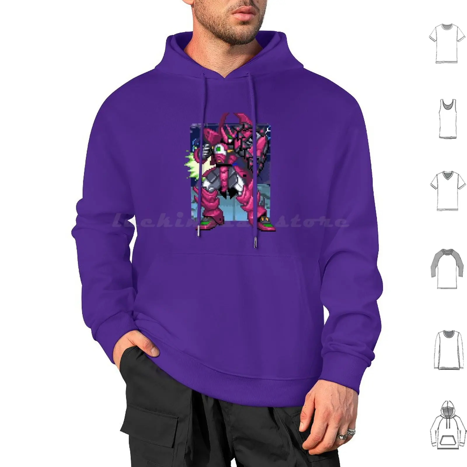 Epyon Hoodie cotton Long Sleeve Wing Endless Duel Snes Super Famicom Geek Japanese Manga Anime Mecha Mobile Suit