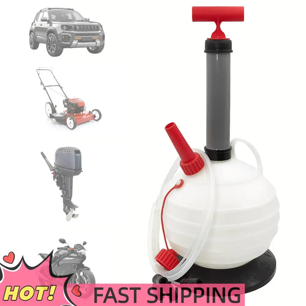 

6-литровый насос для извлечения моторного масла с основанием и шлангами, ручной насос для всасывания масла для автомобилей, мотоциклов, морских двигателей