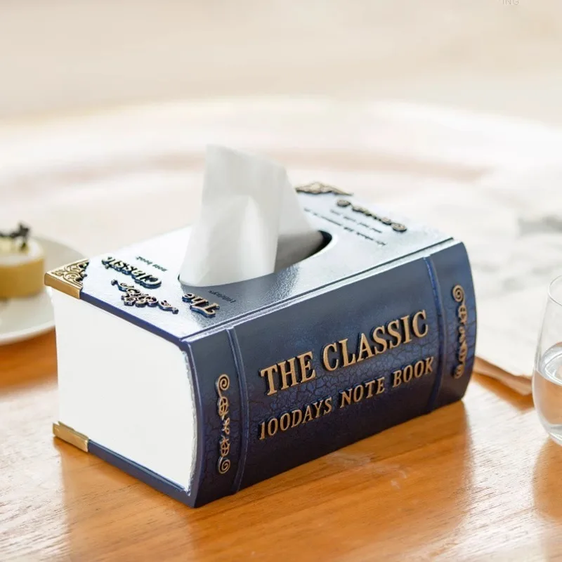 

Коробка для салфеток для книг, винтажные коробки для салфеток, эстетический роскошный чехол для хранения салфеток, декоративные элегантные многофункциональные чехлы для салфеток