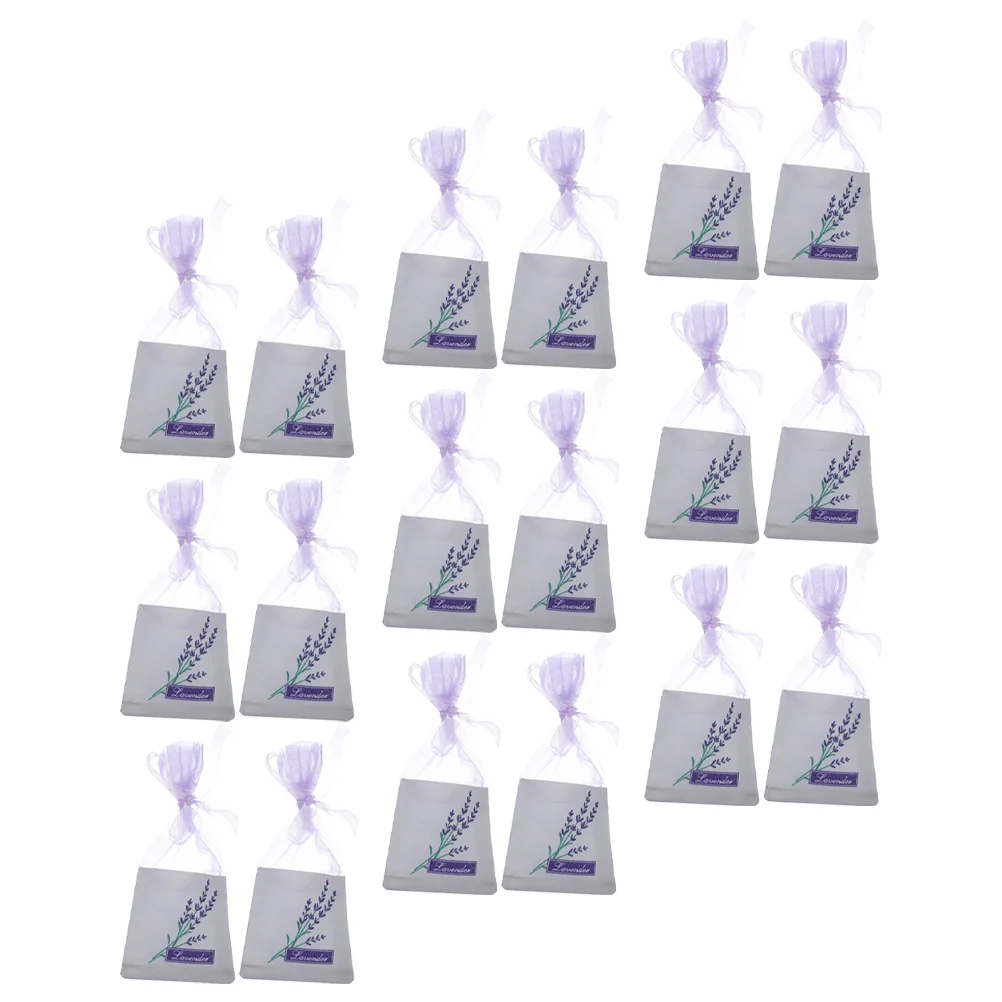 50 Pcs Small Lavender Pouch Vosarea Clear Gift Bags Empty Tea Sachet Cotton Packaging