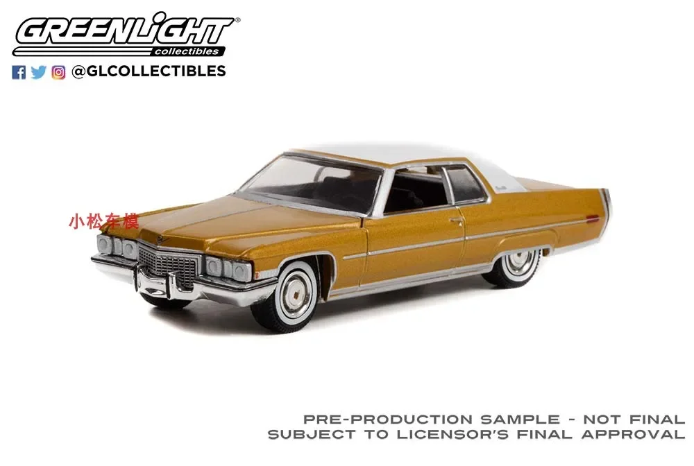 1:64 1972 Cadillac Coupe deVille - Cadillac 70o Aniversário Diecast Metal Alloy Model Car Toys Para Coleção de Presentes