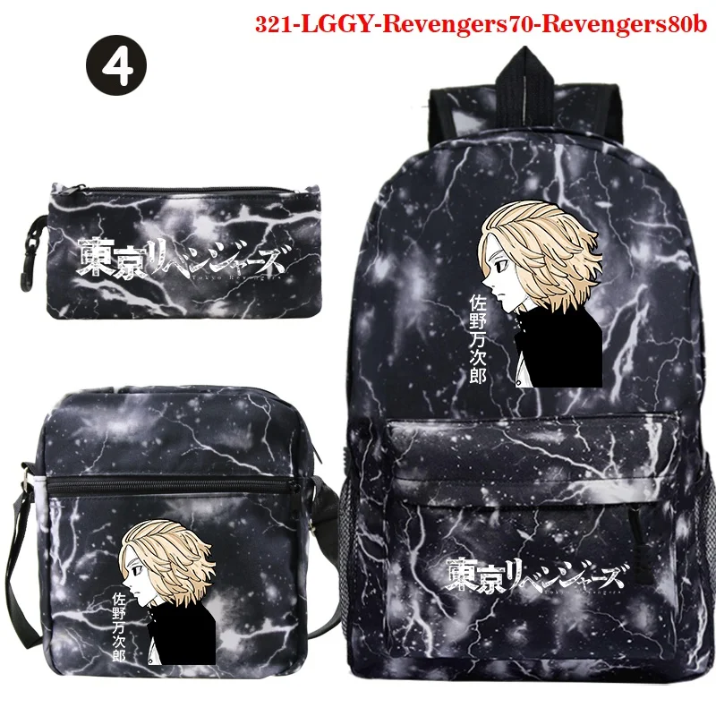 

Anime Tokyo Revengers Backpack Messenger Bag Pencil Case 3pcs Set Students School Supplies Teenager Fashion Outdoor Backpacks