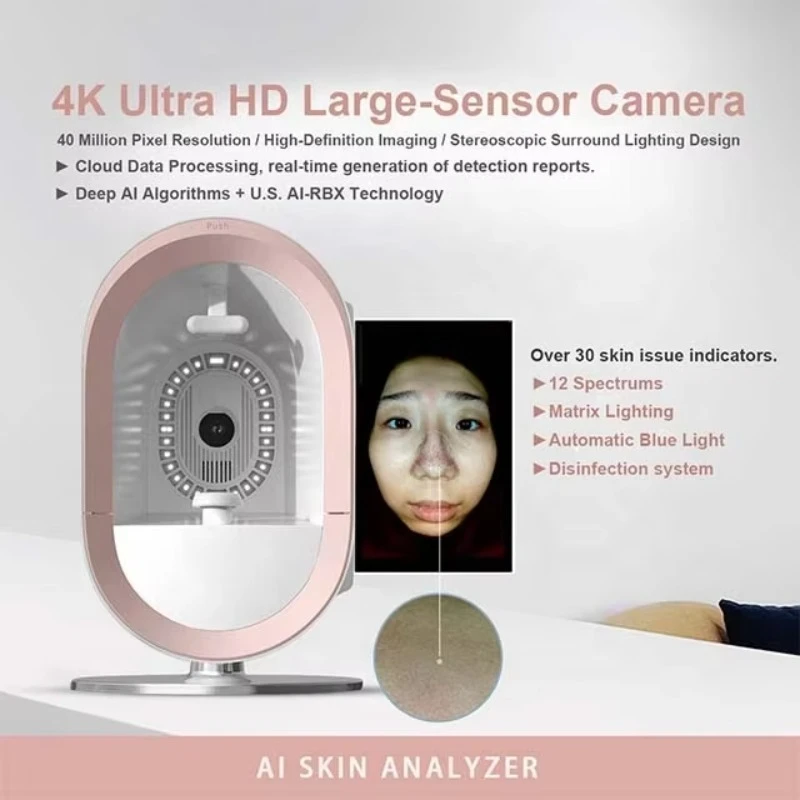 Professionele scanner Huidanalyse Huidanalysator Gezichtsanalysemachine 3D Dermatologie Al Gezichtsanalyse voor thuisgebruik in de salon