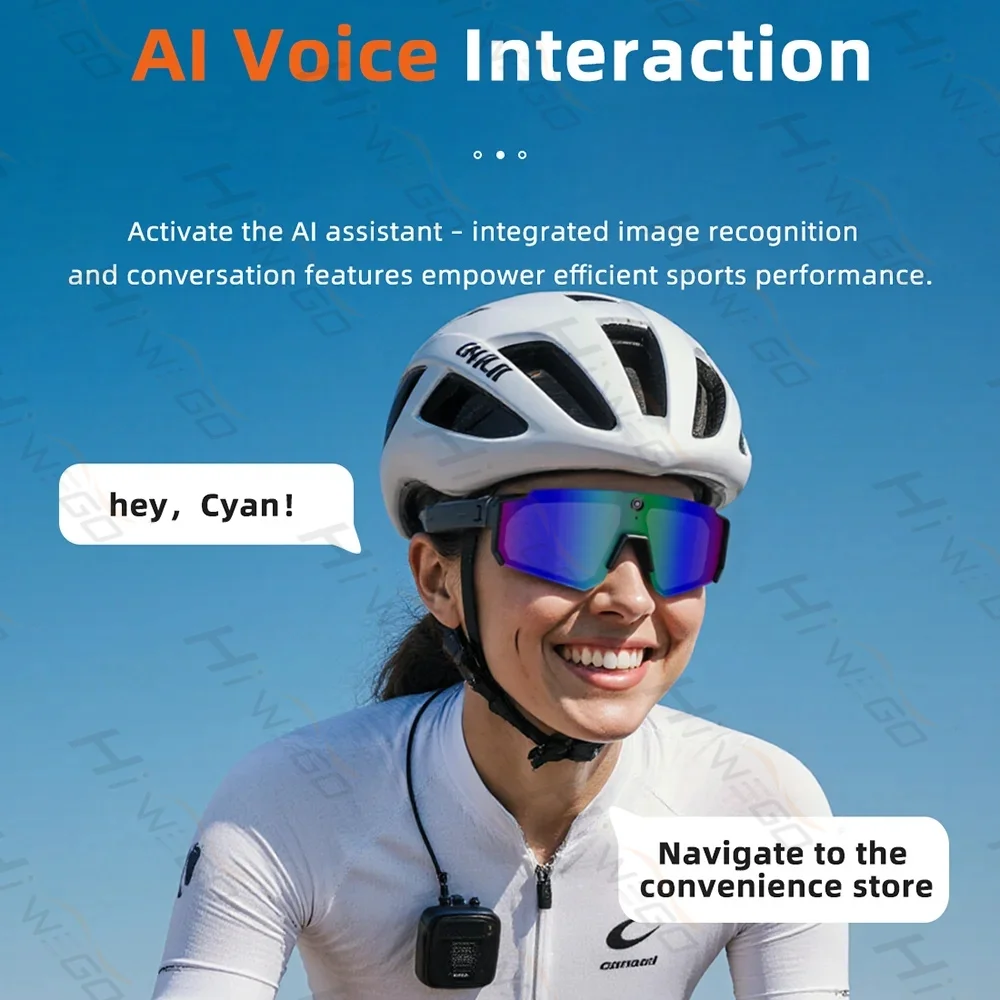 4K Polarized Sunglasses AI Smart HD 800W Camera Bluetooth Call Translation For Men Cycling Anti Glare Driving UV400 IP54 Goggles image 3