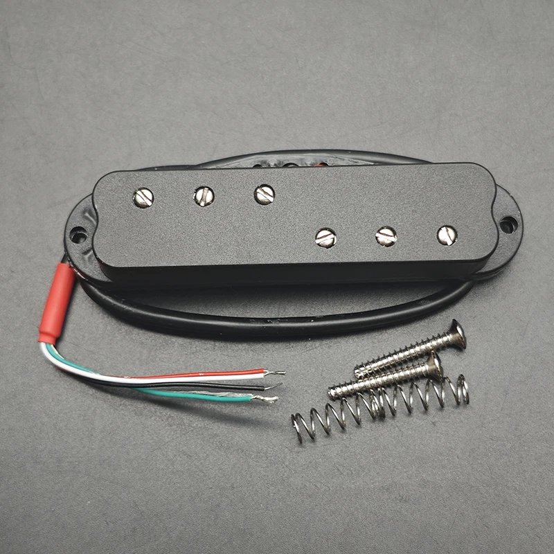 St mini humbucker 3 + 3 pólo ajustável peça única bobina captador tamanho 9k 4 condutos bobina de saída divisão captador multi cor