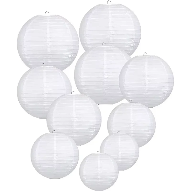 for Chinese Paper Lantern Red Orange Yellow Green Blue Purple White Suitable for 3 4 6 8 10 12 14 16 Inch