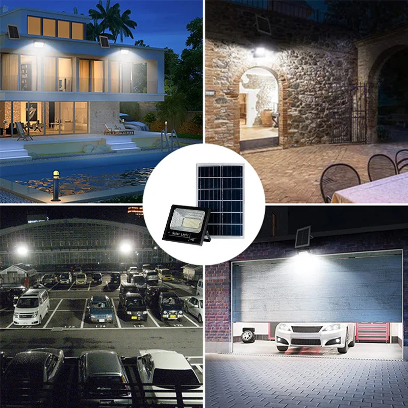 屋外ソーラーライト-ip67-防水、30w-500w-マルチパワー、庭の庭の街路灯、家庭用および商業用照明