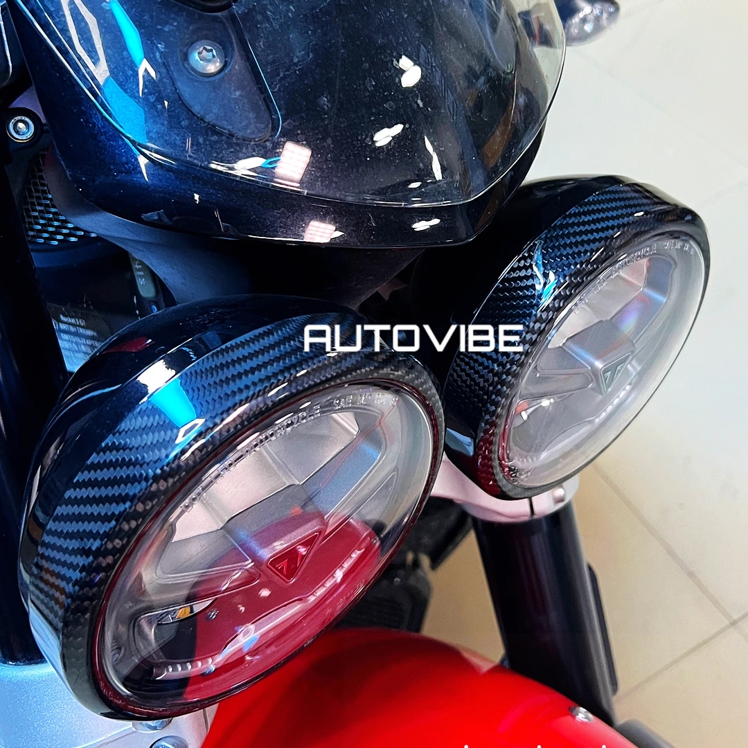 

AUTOVIBE is applicable to the carbon fiber headlight decorative covers of Triumph Rocket 3 GT 3R and the carbon fiber accessorie