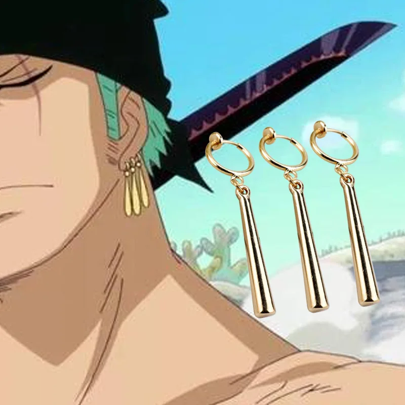 3Pcs/Set Anime Zoro Same Style Pendant Earrings Cosplay Jewelry Accessories Party Props Gift For Friends