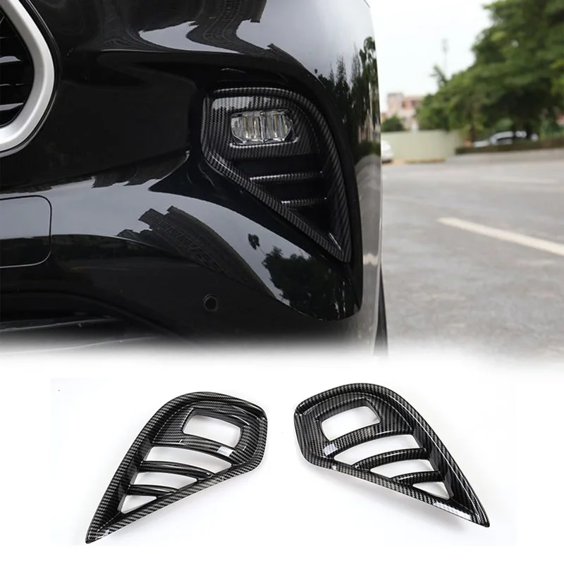 

For Toyota Highlander/Kluger 2021 2022 2023 2024 ABS Glossy Black/Chrome/Carbon Fiber Front Rear Fog Lamp Lights Trim Cover