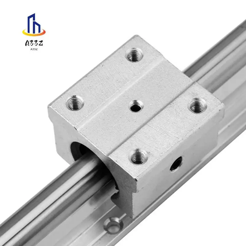 A33Z-القضبان والمحامل الخطية، 1 قطعة السكك الحديدية الخطية 500 مم + 2 قطعة تحمل خطي 12 مم كتل الشريحة SBR12UU #1