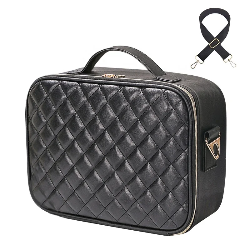 مخصص المهنية تخزين مستحضرات التجميل للماء الجلود تضيء حقيبة ماكياج السفر مع مرآة Led